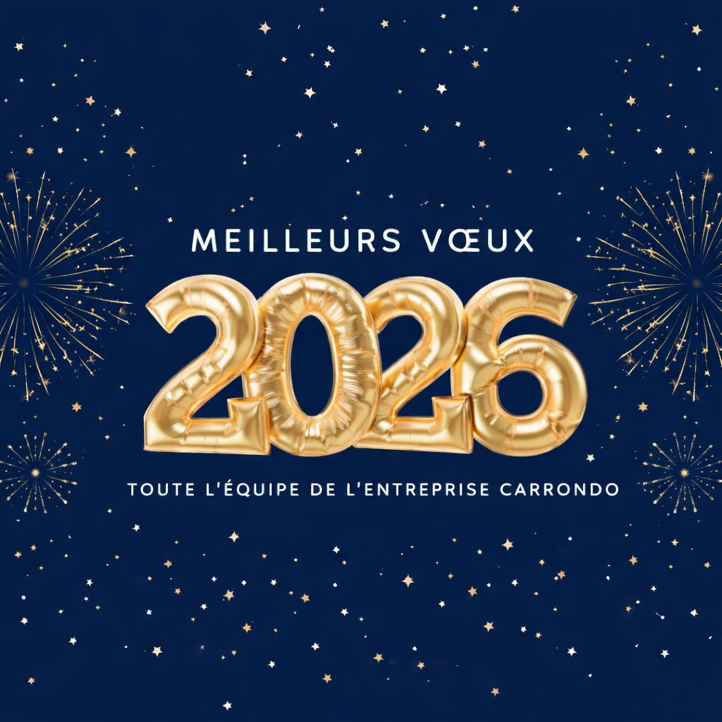 Bonne année 2026 ! Tous nos vœux de réussite, sécurité et confort avec Carrondo Électricité