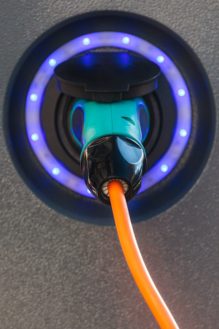 Photo d'une borne de recharge pour voiture électrique